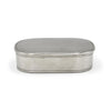 Brixia Rounded Lidded Box - 9.5 cm x 6.5 cm - Handcrafted in Italy - Pewter Brixia Rounded Lidded Box - 9.5 cm x 6.5 cm - Handcrafted in Italy - Pewter
