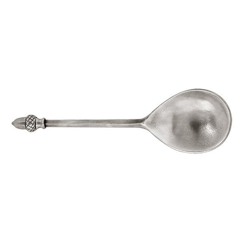 Coclea Spoon (Acorn-handle) - 17 cm - (4 Piece) - Handcrafted in Italy - Pewter