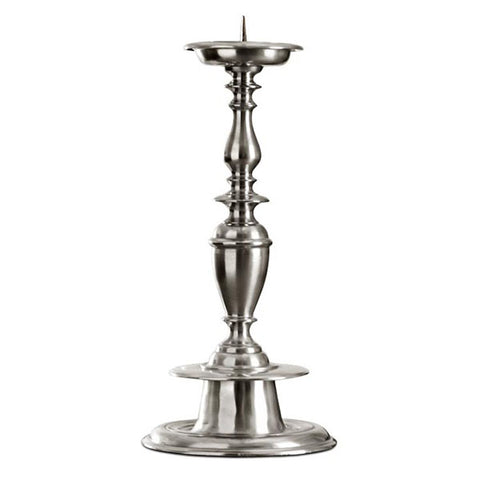 Gigante Pillar Candlestick - 15 cm Height - Handcrafted in Italy - Pewter