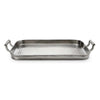 Gomena Rectangular Gallery Tray with Handles - 44.5 cm x 30.5 cm - Handcrafted in Italy - Pewter