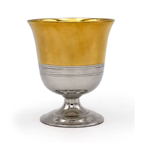 Medieval Golden 'Harry' Chalice - 11 cm - Handcrafted in Italy - Pewter