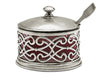 Intreccio Jam Pot (with spoon) - 10 cm Diameter - Handcrafted in Italy - Pewter & Crystal Intreccio Jam Pot (with spoon) - 10 cm Diameter - Handcrafted in Italy - Pewter & Crystal