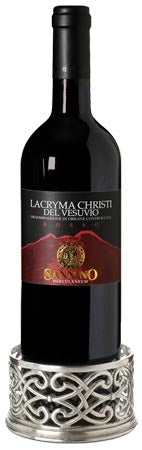 Intreccio Pewter Wine Bottle Coaster - Handcrafted in Italy - Pewter