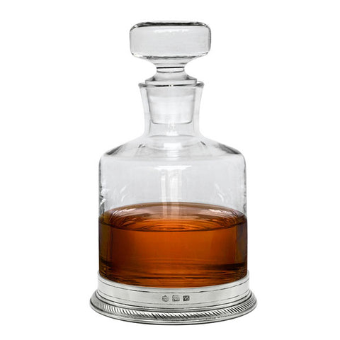 Luisa Decanter - 1 L - Handcrafted in Italy - Pewter & Crystal Glass
