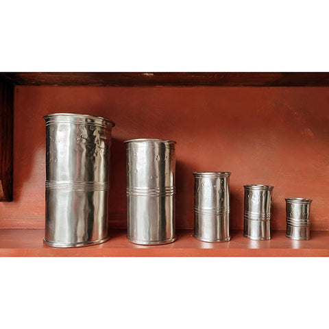 Medieval Measuring Beaker - 8 cm - 10 cl - Handcrafted in Italy - Pewter