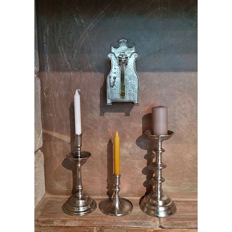 Pascal Water Barometer - 26.5 cm Height - Handcrafted in Italy - Pewter & Glass