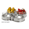 Quadrilobo Condiment/Crudité Set (Quattro) - 29 cm x 29 cm x 28 cm - Handcrafted in Italy - Pewter & Crystal Glass Quadrilobo Condiment/Crudité Set (Quattro) - 29 cm x 29 cm x 28 cm - Handcrafted in Italy - Pewter & Crystal Glass