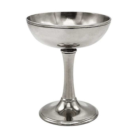 Tosca Footed Ice Cream Cup - 10 cm Diameter - Handcrafted in Italy - Pewter