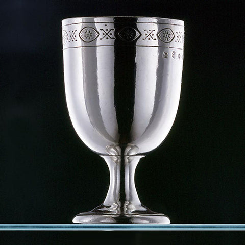 Venezia Engraved Chalice - 15 cm - Handcrafted in Italy - Pewter