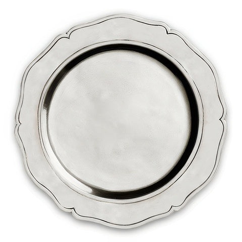 Viviana Pewter Wine Bottle Coaster - 11 cm Diameter - Handcrafted in Italy - Pewter