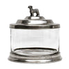 Bassano Biscuit Jar - Dog - 3.6 L - Handcrafted in Italy - Pewter & Glass Bassano Biscuit Jar - Dog - 3.6 L - Handcrafted in Italy - Pewter & Glass