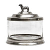 Bassano Glass Pet Storage Jar - 3.6 L - Handcrafted in Italy - Pewter & Glass Bassano Glass Pet Storage Jar - 3.6 L - Handcrafted in Italy - Pewter & Glass