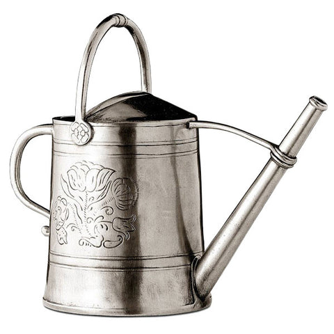 Anemone Watering Can - 24 cm - 1.75 L - Handcrafted in Italy - Pewter