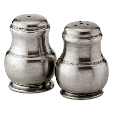 Arcadia Salt & Pepper Shaker Set - 5.5 cm Height - Handcrafted in Italy - Pewter