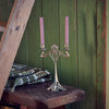 Art Nouveau-Style 2 Flame Eiffel Candelabra - 29.5 cm Height - Handcrafted in Italy - Pewter/Britannia Metal Art Nouveau-Style 2 Flame Eiffel Candelabra - 29.5 cm Height - Handcrafted in Italy - Pewter/Britannia Metal