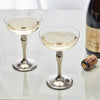 Barolo Champagne Coupe (Set of 2) - 25 cl - Handcrafted in Italy - Pewter & Crystal