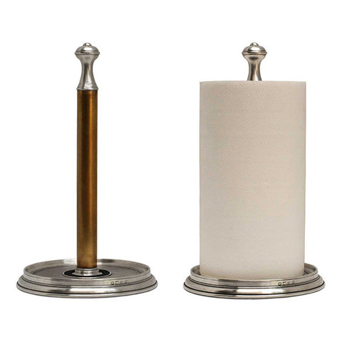 Bassano Kitchen Towel Holder - Handcrafted in Italy - Pewter & Brass