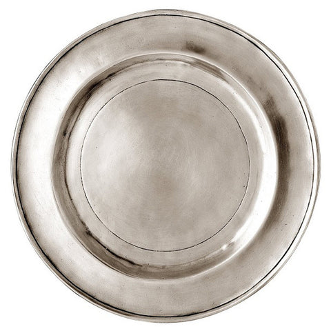 Benaco Charger - 30 cm Diameter - Handcrafted in Italy - Pewter