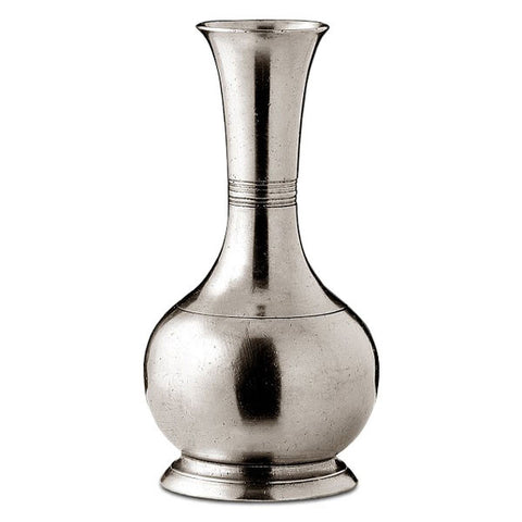 Bordighera Bud Vase - 18 cm Height - Handcrafted in Italy - Pewter