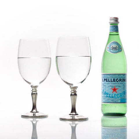 Barolo Water Glass - 70 cl - Handcrafted in Italy - Pewter & Crystal