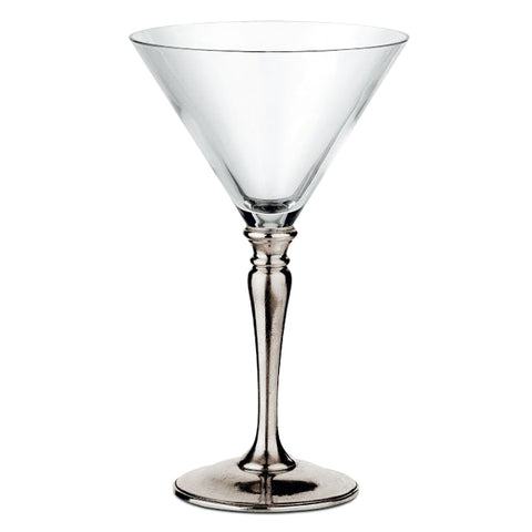 Pewter Cocktail Kit - Handcrafted in Italy - Pewter & Crystal Glass