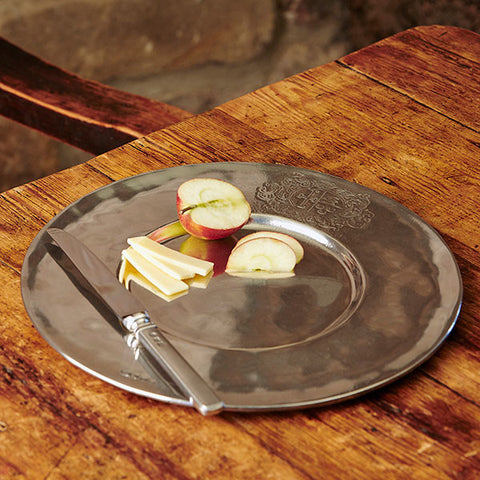 Cardinale Charger Plate - 32.5 cm Diameter - Handcrafted in Italy - Pewter