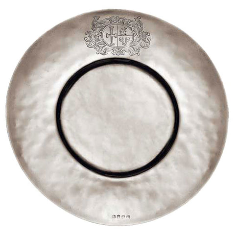 Cardinale Charger Plate - 32.5 cm Diameter - Handcrafted in Italy - Pewter