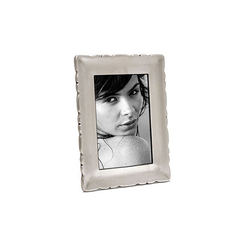 Carretti Rectangular Frame - 9.5 cm x 12.5 cm - Handcrafted in Italy - Pewter