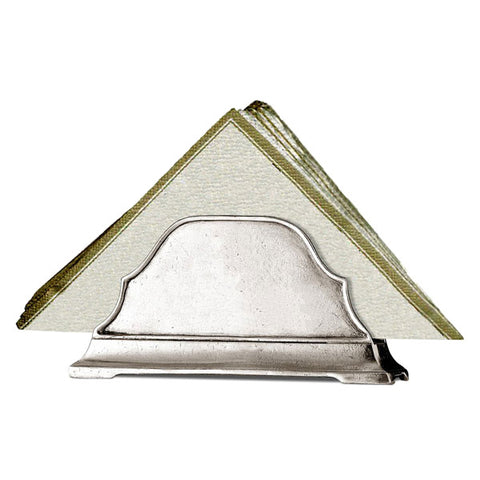 Charta Napkin Holder - 16 cm Width - Handcrafted in Italy - Pewter