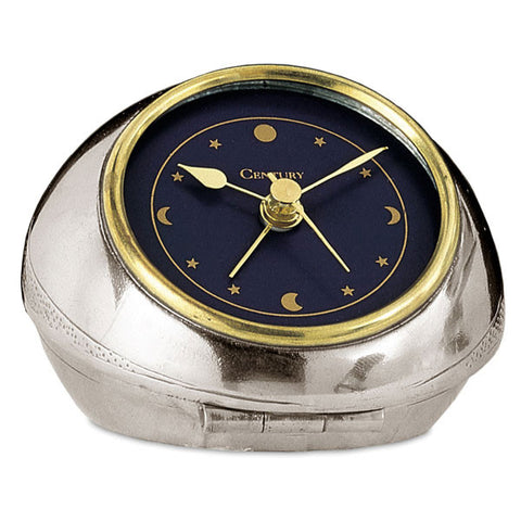 Cielo Alarm Clock - 8.5 cm Diameter - Handcrafted in Italy - Pewter