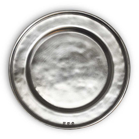 Convivio Bread Plate - 17 cm Diameter -  Handcrafted in Italy - Pewter