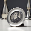 Carretti Round Photo Frame - 10 cm - Handcrafted in Italy - Pewter