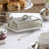 Convivio Rectangular White Ceramic Butter Dish - 18.5 x 13 cm - Handcrafted in Italy - Pewter & Ceramic Convivio Rectangular White Ceramic Butter Dish - 18.5 x 13 cm - Handcrafted in Italy - Pewter & Ceramic