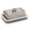 Convivio Rectangular White Ceramic Butter Dish - 18.5 x 13 cm - Handcrafted in Italy - Pewter & Ceramic Convivio Rectangular White Ceramic Butter Dish - 18.5 x 13 cm - Handcrafted in Italy - Pewter & Ceramic