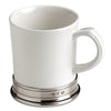 Convivio Mug (Set of 2) - White - 40 cl - Handcrafted in Italy - Pewter & Ceramic Convivio Mug (Set of 2) - White - 40 cl - Handcrafted in Italy - Pewter & Ceramic