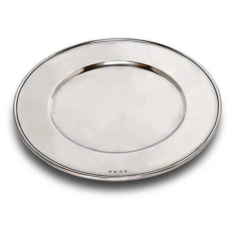 Convivio Charger - 34 cm Diameter - Handcrafted in Italy - Pewter