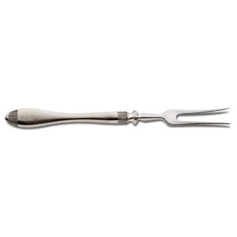 Daniela Carving Fork - 28.5 cm Length - Handcrafted in Italy - Pewter & Stainless Steel