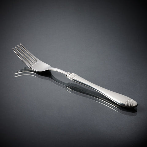 Daniela Dinner Fork Set (Set of 6) - 21.5 cm Length - Handcrafted in Italy - Pewter & Stainless Steel