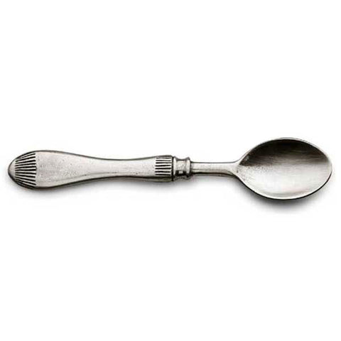 Daniela Coffee Spoon Set (Set of 6) - 12 cm Length - Handcrafted in Italy - Pewter