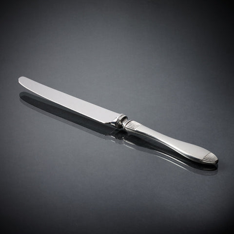 Daniela Forged Dinner Knife Set (Set of 6) - 25.5 cm Length - Handcrafted in Italy - Pewter & Stainless Steel