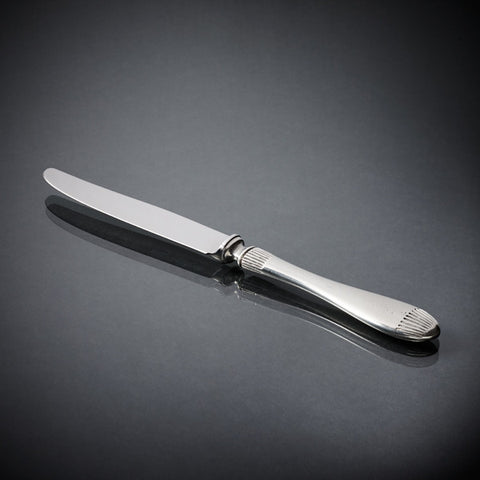 Daniela Forged Dinner Knife Set (Set of 6) - 23 cm Length - Handcrafted in Italy - Pewter & Stainless Steel