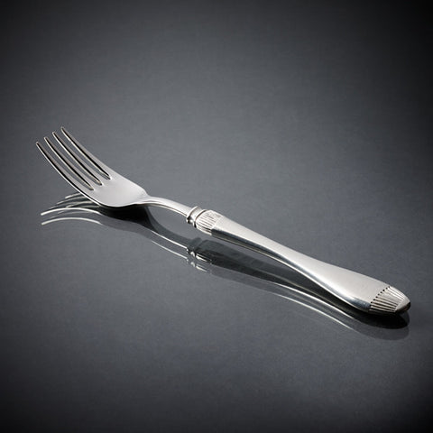 Daniela Salad Fork Set (Set of 6) - 19 cm Length - Handcrafted in Italy - Pewter & Stainless Steel