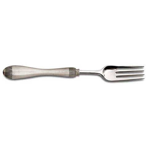 Daniela Serving Fork - 26 cm Length - Handcrafted in Italy - Pewter & Stainless Steel