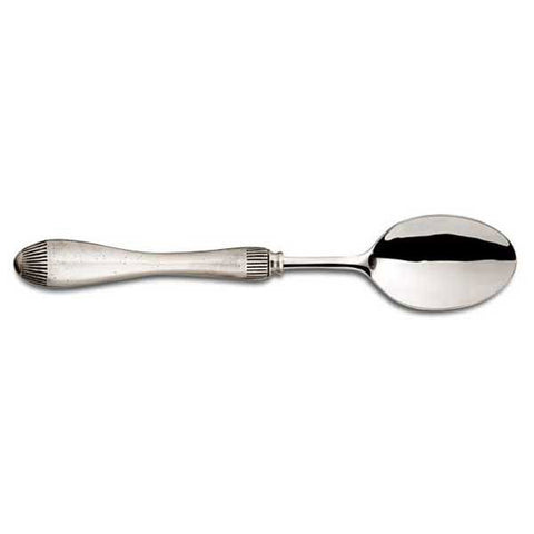 Daniela Serving Spoon - 26 cm Length - Handcrafted in Italy - Pewter & Stainless Steel