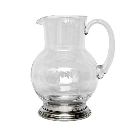 Erbusco Flower Jug - 0.5 L - Handcrafted in Italy - Pewter & Glass