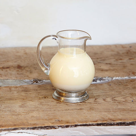 Erbusco Jug Pitcher - 0.5 L - Handcrafted in Italy - Pewter & Glass