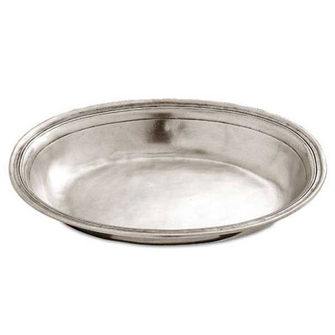 Etruria Oval Bowl - 32 cm x 23 cm - Handcrafted in Italy - Pewter