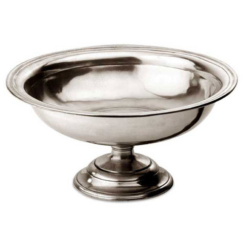 Etruria Footed Bowl - 29 cm Diameter - Handcrafted in Italy - Pewter