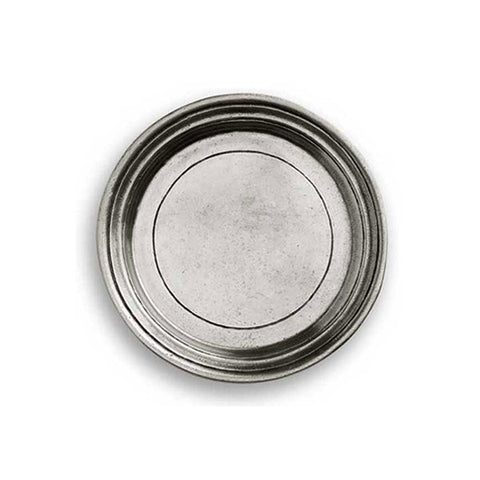 Etruria Rimmed Plate (Set of 2) - 10 cm Diameter - Handcrafted in Italy - Pewter