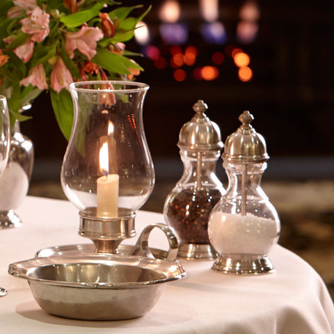 Elio Garden Candle - 21 cm Height - Handcrafted in Italy - Pewter & Glass